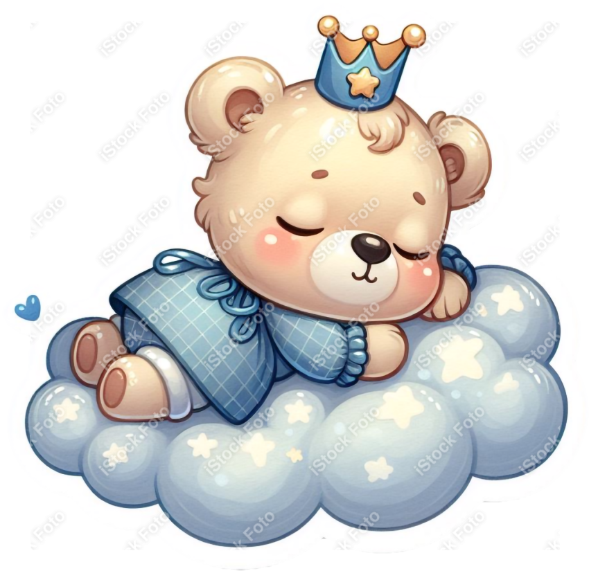 PNG sticker ursinho príncipe azul (19)