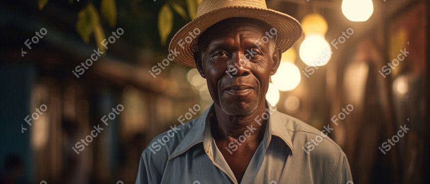 Um comerciante africano, rosto sereno, Gerado com IA (9)