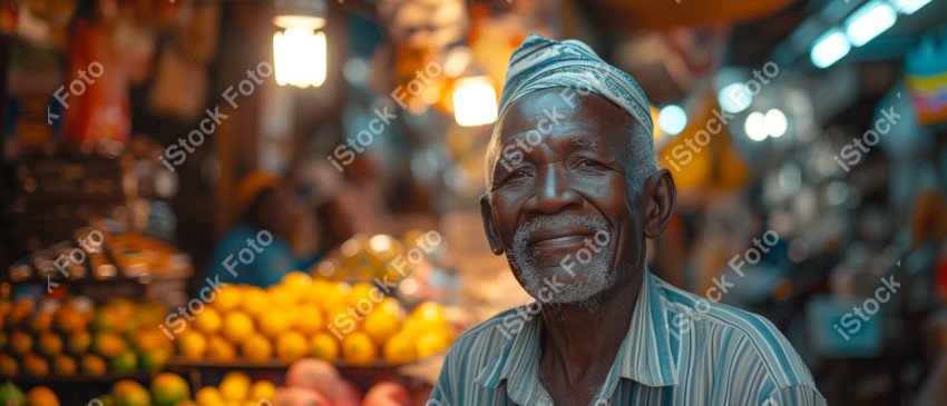 Um comerciante africano, rosto sereno, Gerado com IA (11)