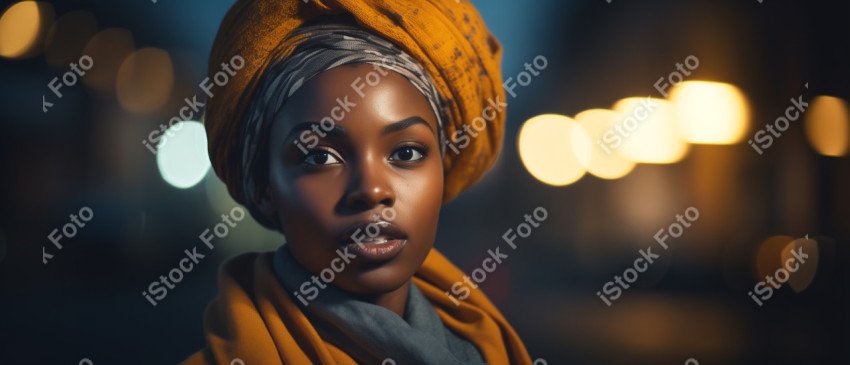 Uma mulher africana, poder feminino, gerada com IA (3)