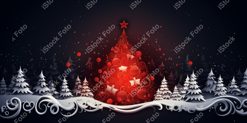 Background for card with Christmas decoration