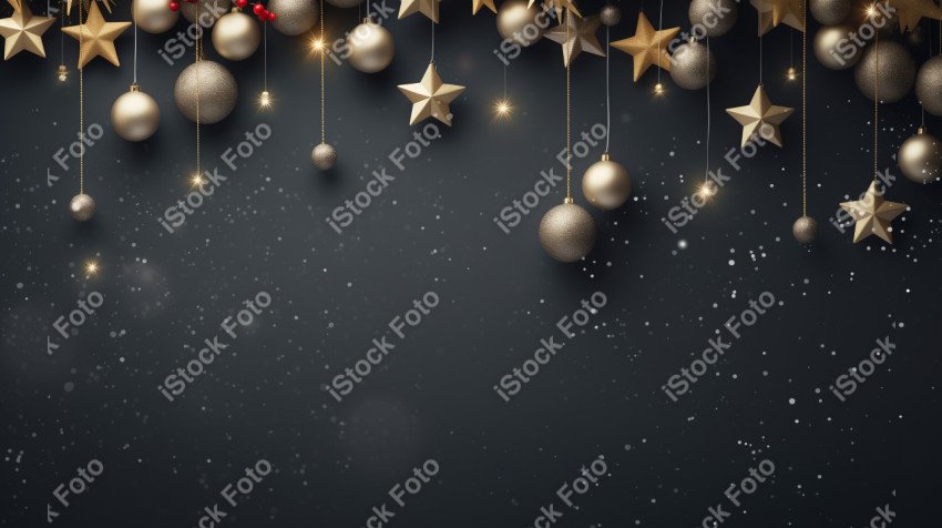 Christmas decoration background with Christmas tree balls