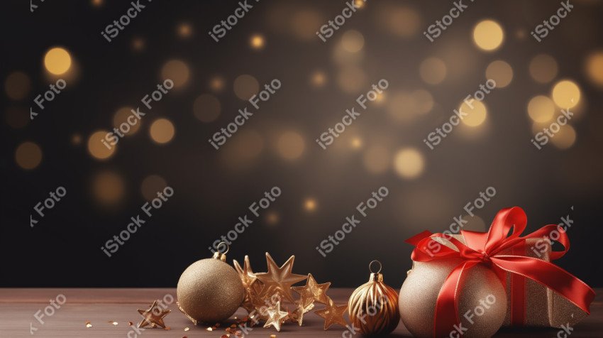 Christmas decoration background with Christmas tree balls