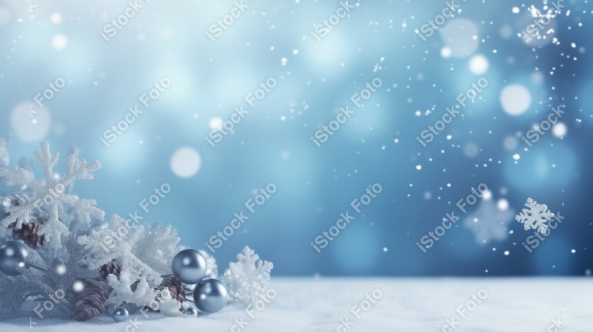 Blue winter christmas background for design