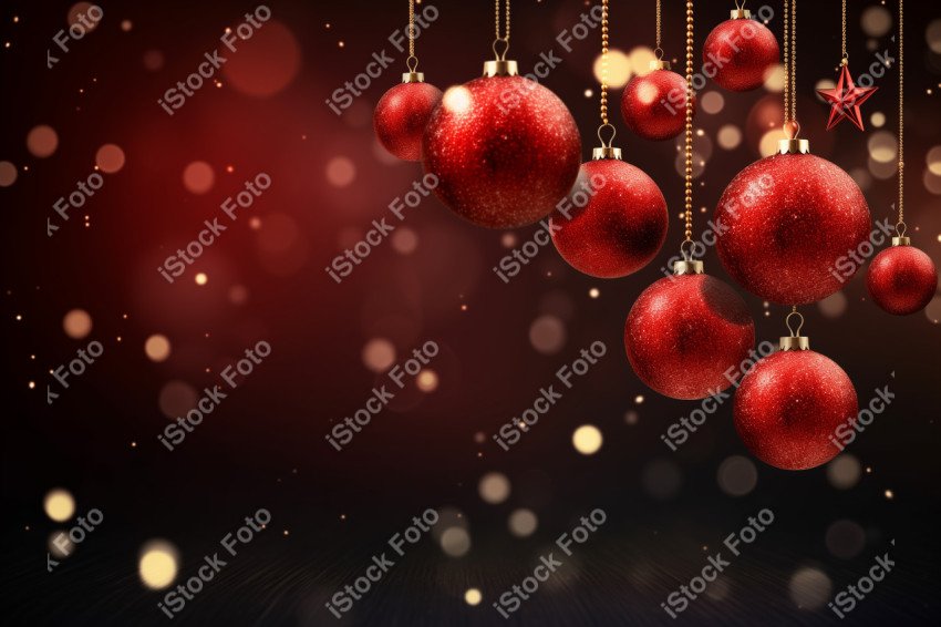Background with Christmas decoration and gifts