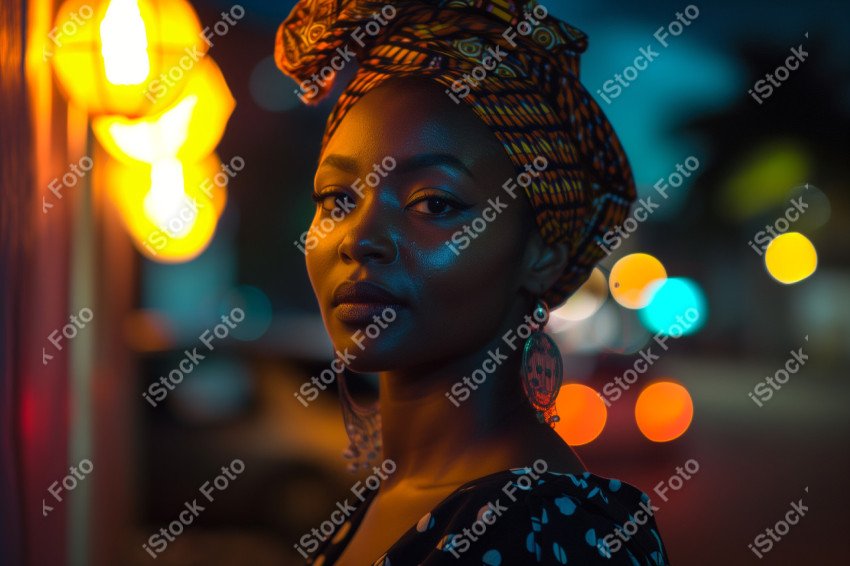 Uma mulher africana, poder feminino, gerada com IA (2)