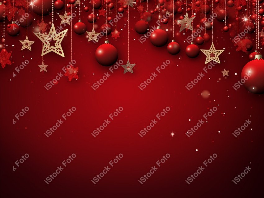 Christmas red background with decorative design