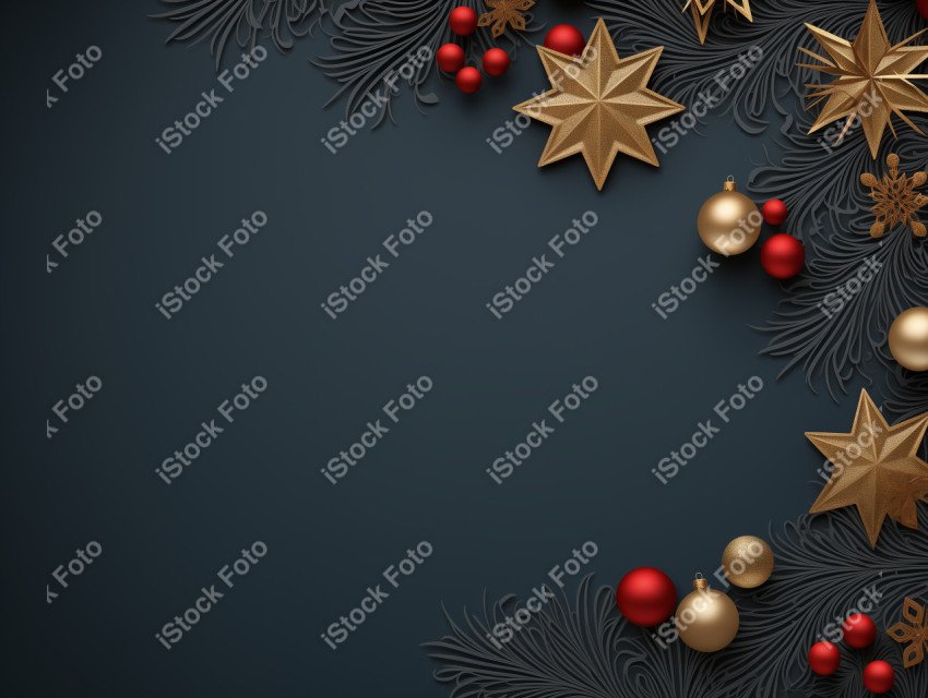 Christmas black background with decorative design