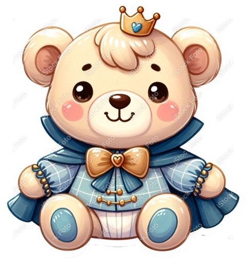 PNG sticker ursinho príncipe azul (10)