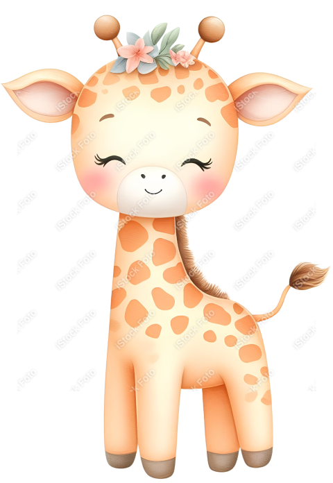 Girafinha cute fofa aquarela