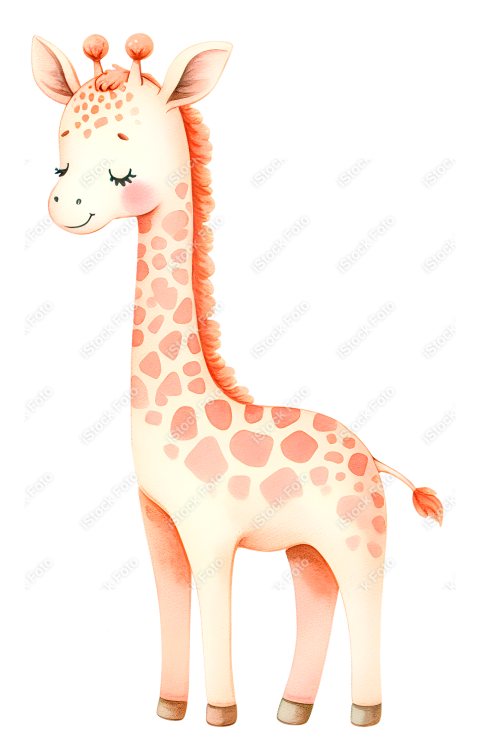 Girafa cute aquarela cand colors (3)