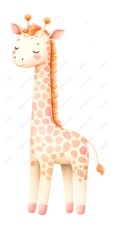 Girafa cute aquarela cand colors (1)