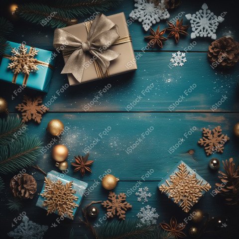 Christmas bright wood background with beautiful texture