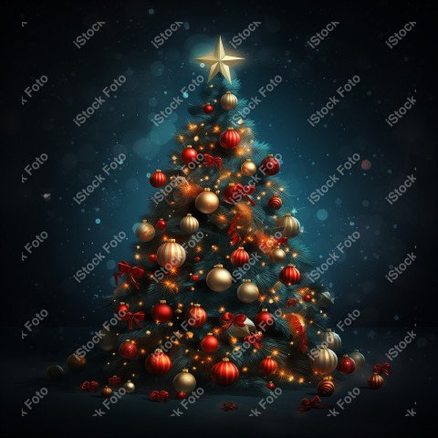 Decorative background with Christmas tree