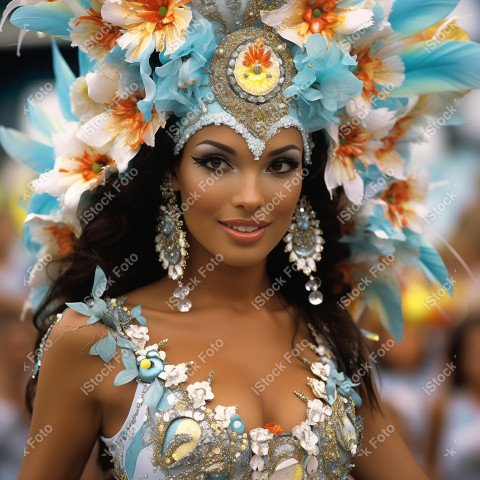 Fantasia de carnaval carioca feminina brasileira, Gerado com IA (1)