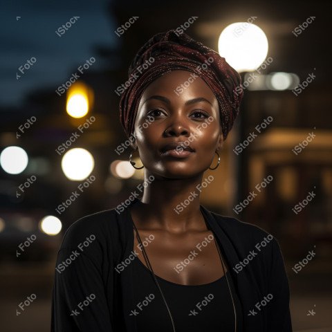 Uma mulher africana, poder feminino, gerada com IA (9)