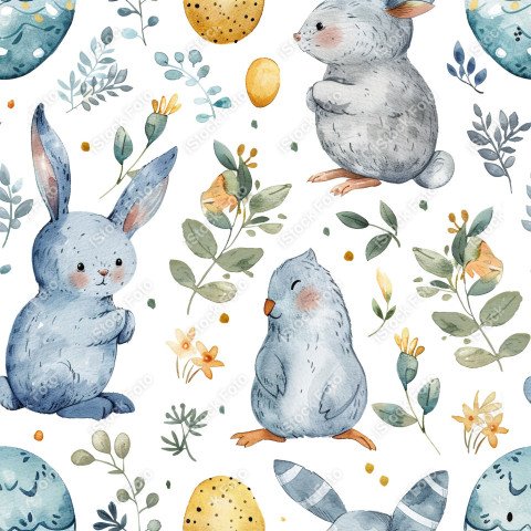 Fundo padrão de páscoa estilo aquarela