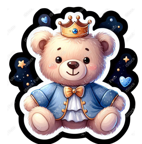 PNG sticker ursinho príncipe azul (25)